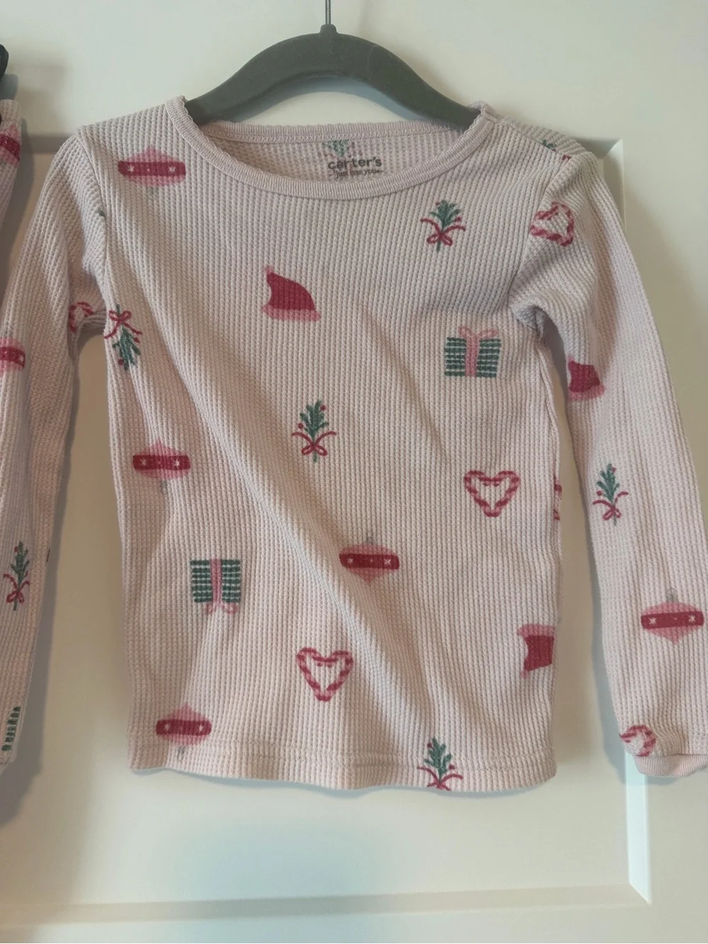 Carter's Light Pink Holiday Heart & Gift Pajama Set